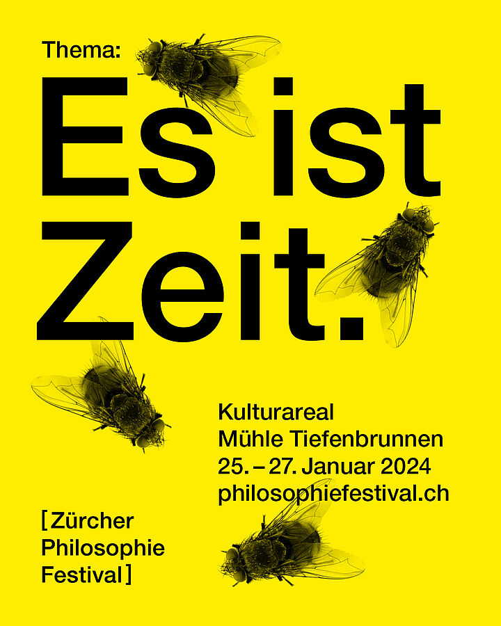 Zürcher Philosophie Festival Plakat, Thema: Es ist Zeit.